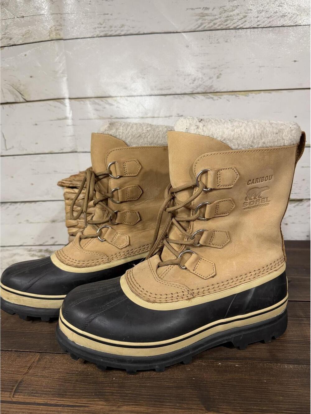 Sorel Caribou Winter Boot Brown/Tan Waterproof Women's Size 8